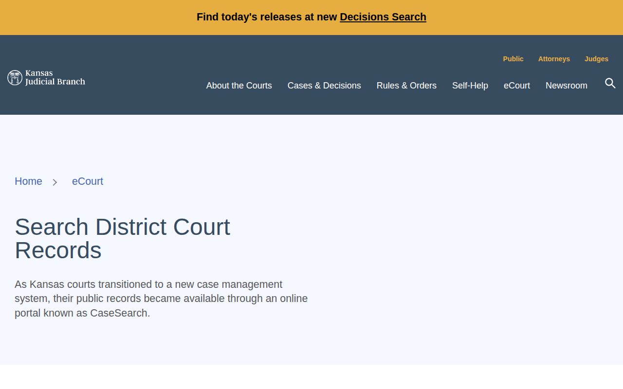 Haskell County release record access through Kansas District Court records